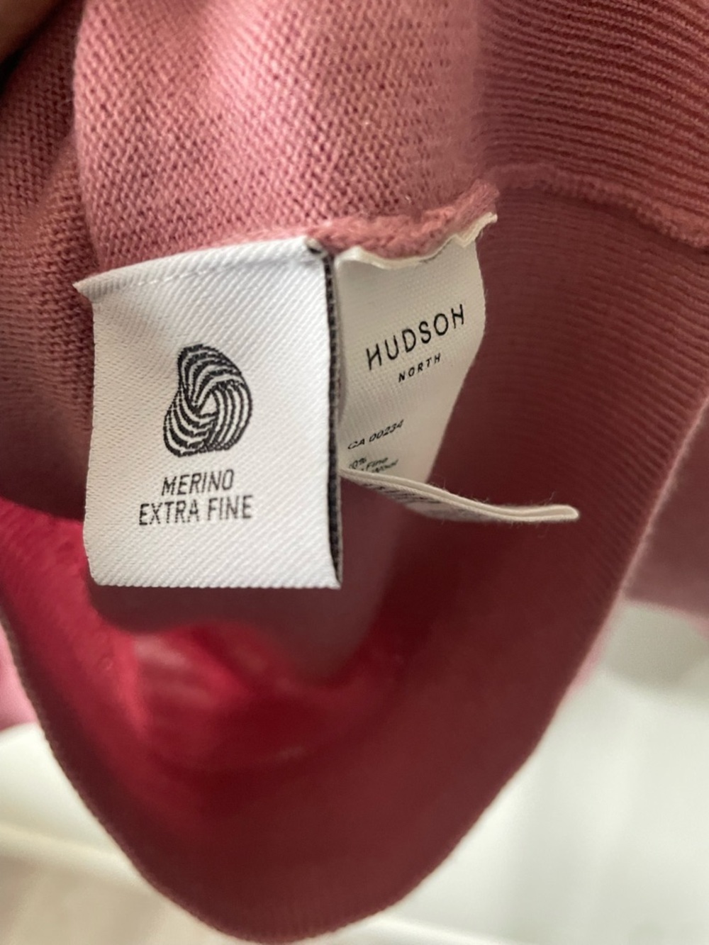 Hudson North 100% Merino Wool Sweater Pink Mens Size XXL - Picture 8 of 8